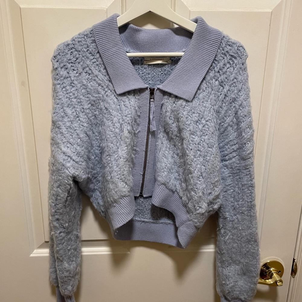 Cozy Light Blue Knit Cardigan